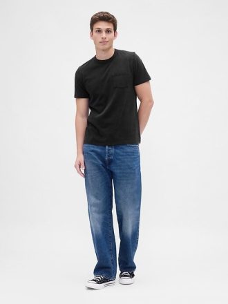 Tricou cu buzunar din bumbac organic