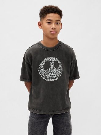 Tricou cu craniu pentru copii Gap × Disney Tim Burton The Nightmare Before Christmas