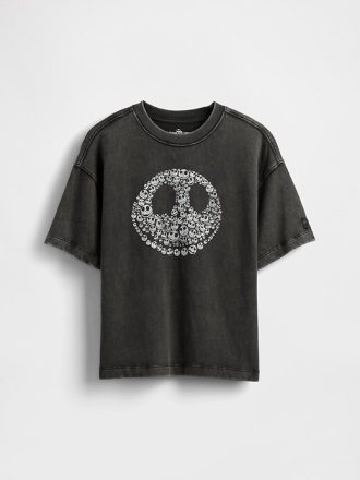 Tricou cu craniu pentru copii Gap × Disney Tim Burton The Nightmare Before Christmas