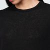 Tricou cu decolteu crewneck din amestec de in Tricou cu decolteu crewneck din amestec de in