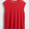Tricou cu decolteu crewneck din amestec de in Tricou cu decolteu crewneck din amestec de in