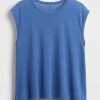 Tricou cu decolteu crewneck din amestec de in Tricou cu decolteu crewneck din amestec de in