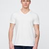 Tricou cu decolteu în V din jerseu de bumbac