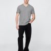 Tricou cu decolteu în V din jerseu de bumbac