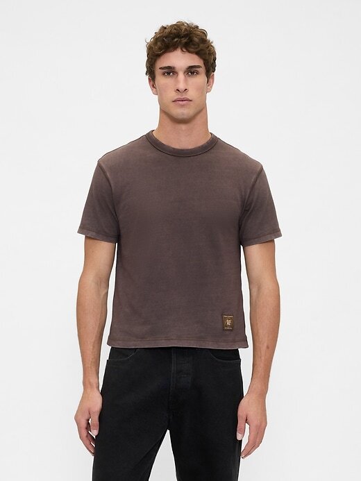 Tricou cu grafic crop greu Tricou cu grafic crop greu