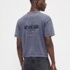 Tricou cu grafic crop greu