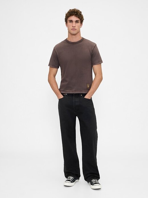 Tricou cu grafic crop greu Tricou cu grafic crop greu