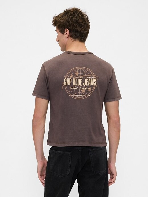 Tricou cu grafic crop greu Tricou cu grafic crop greu
