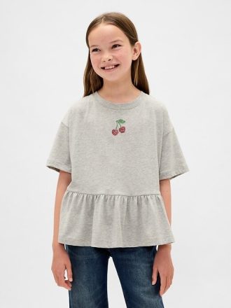 Tricou cu grafic Peplum pentru copii Tricou cu grafic Peplum pentru copii