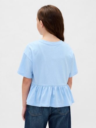 Tricou cu grafic Peplum pentru copii