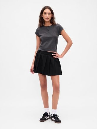 Tricou cu logo crop din jerseu de bumbac