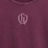 Tricou cu logo crop din jerseu de bumbac