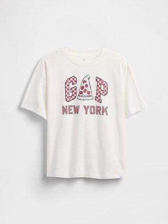 Tricou cu logo grafic relaxat pentru copii