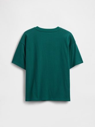 Tricou cu logo grafic relaxat pentru copii