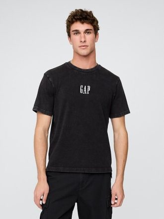 Tricou cu logo relaxat greu