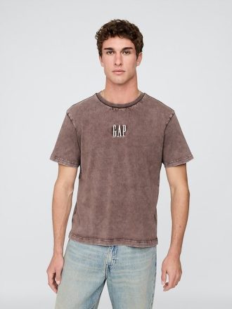 Tricou cu logo relaxat greu