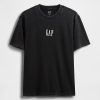 Tricou cu logo relaxat greu Tricou cu logo relaxat greu