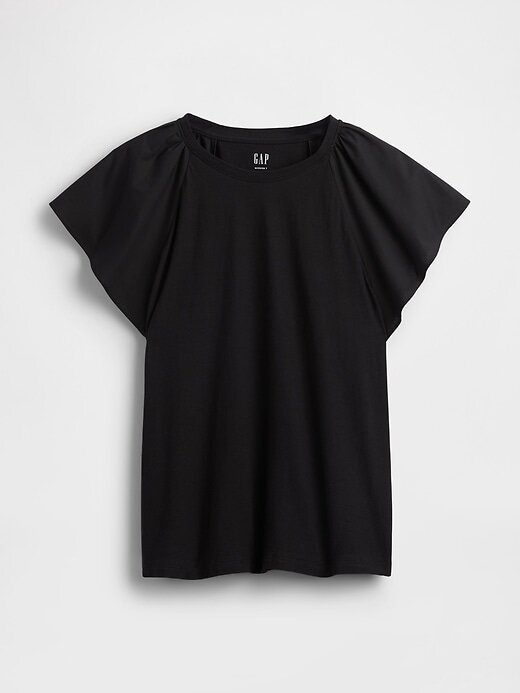 Tricou cu maneci fluturate Tricou cu maneci fluturate