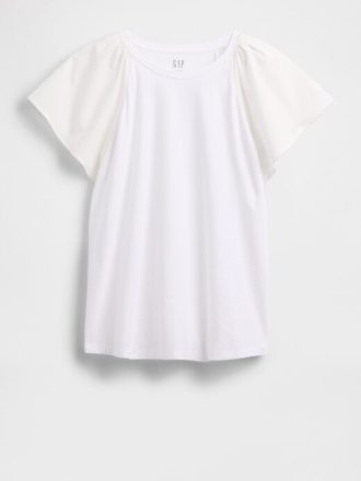 Tricou cu maneci fluturate