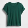 Tricou cu manșete rulante din amestec de in