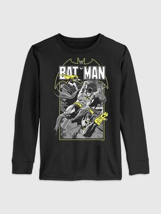 Tricou cu mânecă lungă cu grafic DC Comics Batman pentru copil mic