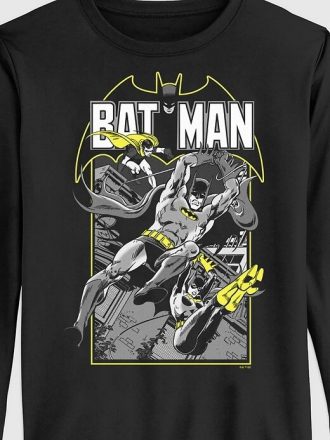 Tricou cu mânecă lungă cu grafic DC Comics Batman pentru copil mic