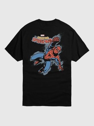 Tricou cu mânecă scurtă Marvel Grunge Spiderman