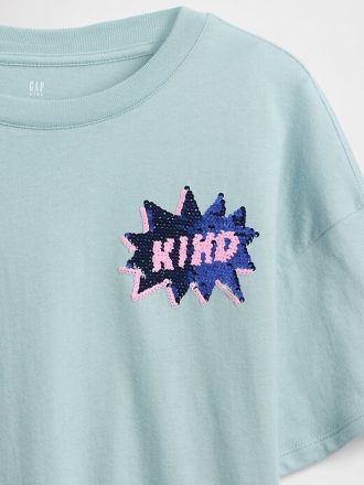 Tricou cu paiete flippy oversized pentru copii