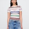 Tricou cu pulover cu coaste transparente Tricou cu pulover cu coaste transparente