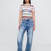 Tricou cu pulover cu coaste transparente Tricou cu pulover cu coaste transparente
