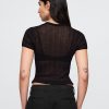 Tricou cu pulover cu coaste transparente