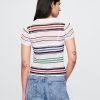 Tricou cu pulover cu coaste transparente Tricou cu pulover cu coaste transparente