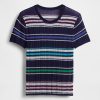 Tricou cu pulover cu coaste transparente Tricou cu pulover cu coaste transparente