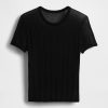 Tricou cu pulover cu coaste transparente