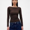 Tricou cu spate deschis din jerseu din tricot