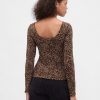 Tricou cu spate deschis din jerseu din tricot