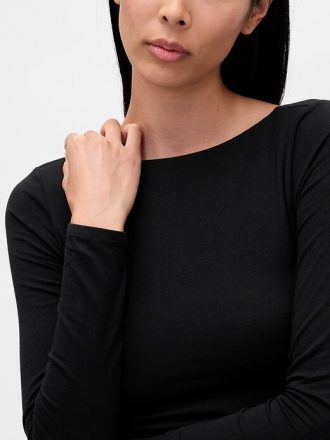 Tricou cu spate deschis din jerseu din tricot