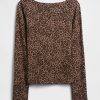 Tricou cu spate deschis din jerseu din tricot