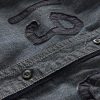 Tricou de baseball cu logo din denim 1969 Tricou de baseball cu logo din denim 1969