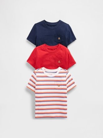 Tricou de buzunar pentru bebeluși și copii mici (pachet de 3)