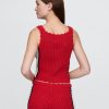 Tricou decupat croșetat din bumbac 100% Tricou decupat croșetat din bumbac 100%