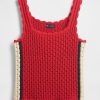 Tricou decupat croșetat din bumbac 100% Tricou decupat croșetat din bumbac 100%