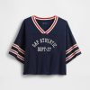 Tricou din jerseu crop din bumbac organic