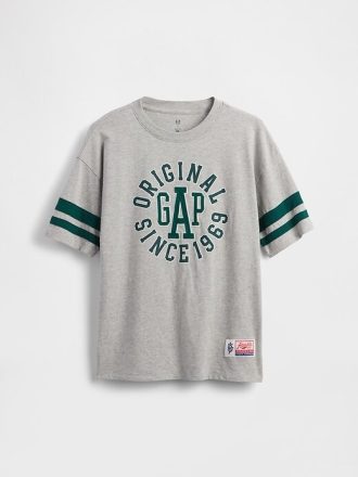 Tricou din jerseu cu logo pentru copii