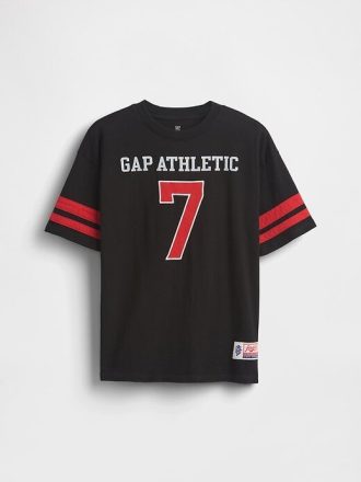 Tricou din jerseu cu logo pentru copii