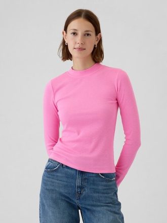 Tricou Essential Rib Mockneck