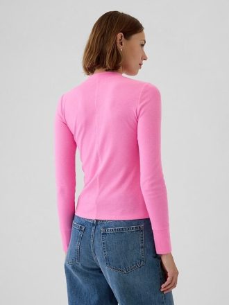 Tricou Essential Rib Mockneck
