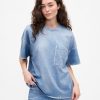 Tricou Gap × BÉIS Adult Knit Denim Buzunar