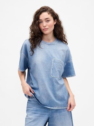 Tricou Gap × BÉIS Adult Knit Denim Buzunar Tricou Gap × BÉIS Adult Knit Denim Buzunar