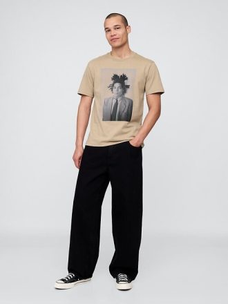 Tricou grafic Basquiat relaxat